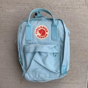 Fjallraven Kanken small backpack, Light blue.  Perfect condition.